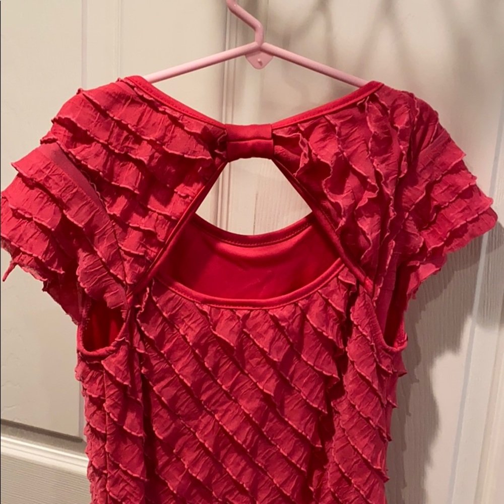 Girls Pink Ruffle Dress - Picture 3 of 4